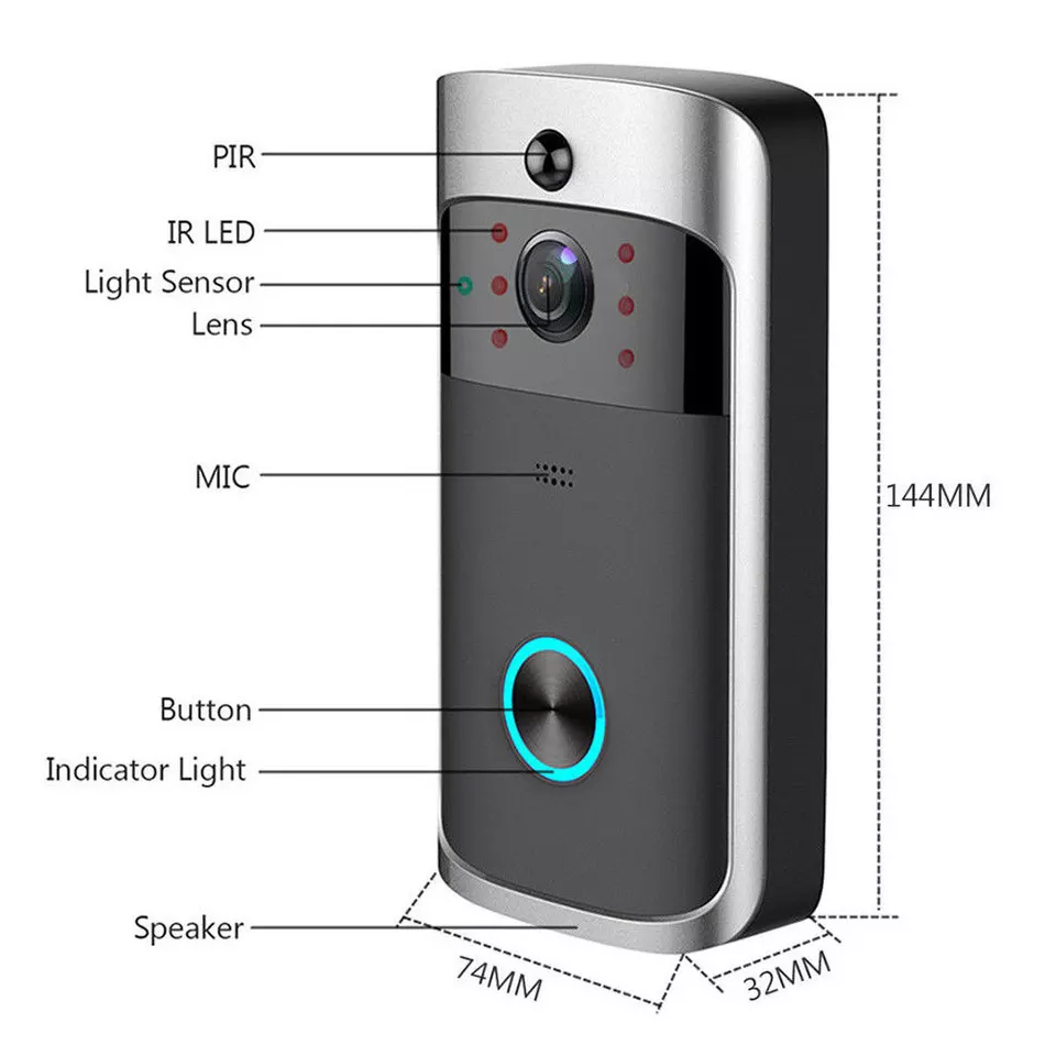 Smart Doorbell Wide Angle